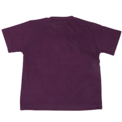 Boys Round Neck Half Sleeves T-Shirt - Purple, Kids, Boys T-Shirts, Chase Value, Chase Value