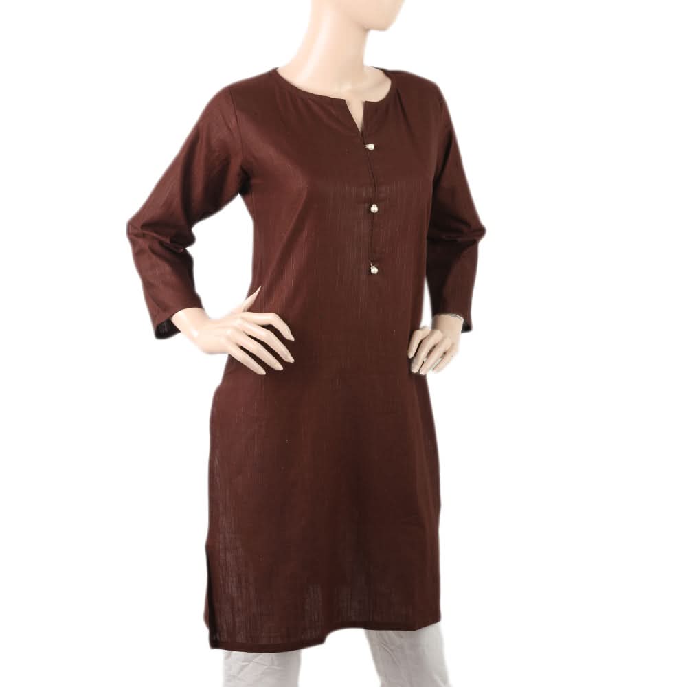 Women Khaddar Kurti - A - Brown, Women, Ready Kurtis, Chase Value, Chase Value