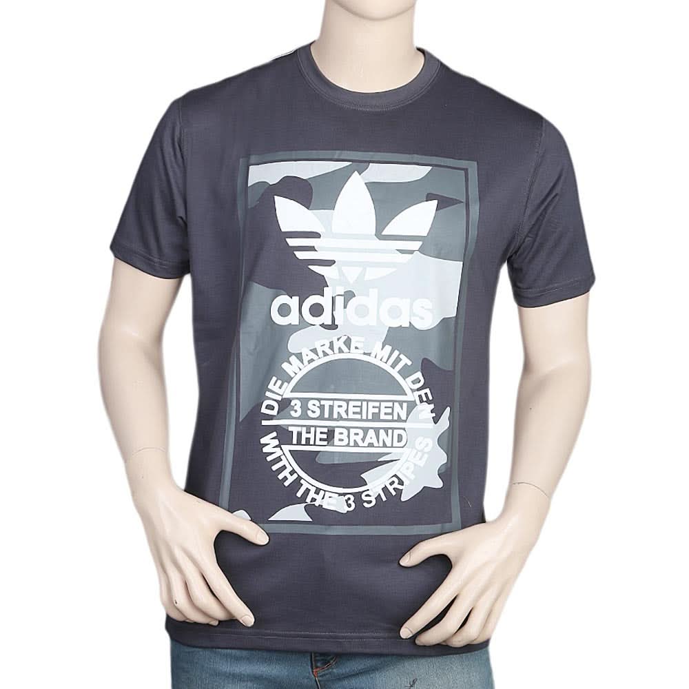 Men's Half Sleeves Round Neck T-Shirt - Grey, Men, T-Shirts And Polos, Chase Value, Chase Value