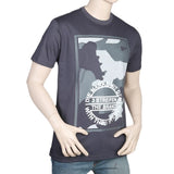 Men's Half Sleeves Round Neck T-Shirt - Grey, Men, T-Shirts And Polos, Chase Value, Chase Value