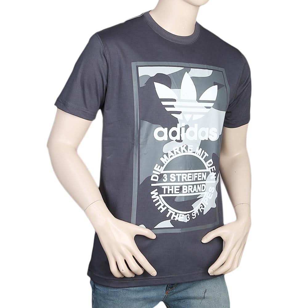 Men's Half Sleeves Round Neck T-Shirt - Grey, Men, T-Shirts And Polos, Chase Value, Chase Value
