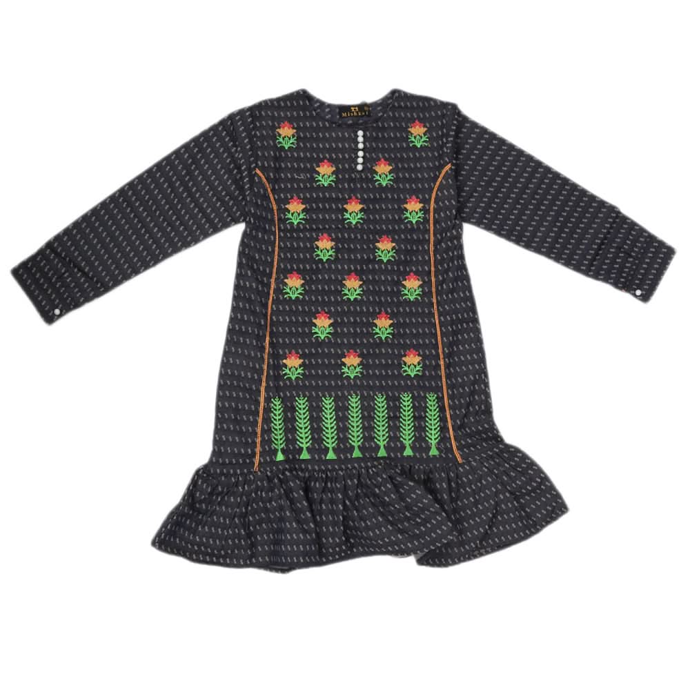 Girls Embroidered Kurti - Navy Blue, Kids, Girls Kurti, Chase Value, Chase Value