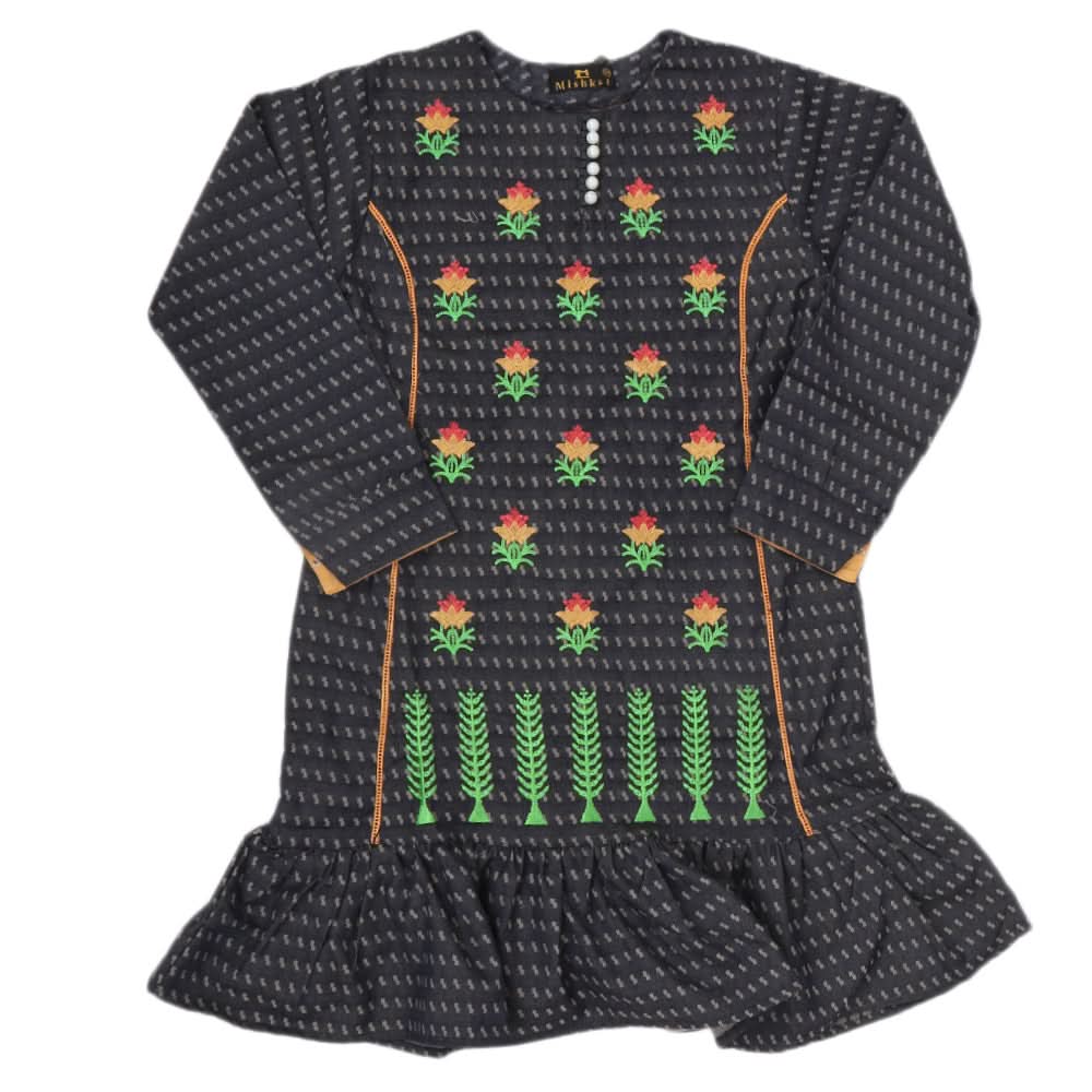 Girls Embroidered Kurti - Navy Blue, Kids, Girls Kurti, Chase Value, Chase Value