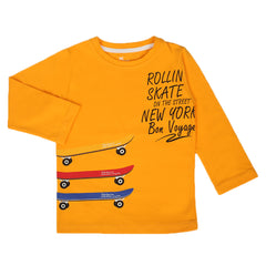 Eminent Boys Full Sleeves T-Shirt - Mustard, Boys T-Shirts, Eminent, Chase Value