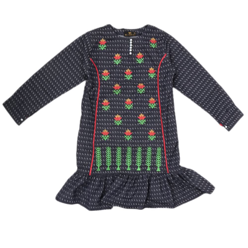 Girls Embroidered Kurti - Blue, Kids, Girls Kurti, Chase Value, Chase Value