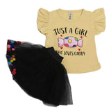 Newborn Girls Half Sleeves Suit - Yellow, Newborn Girls Sets & Suits, Chase Value, Chase Value