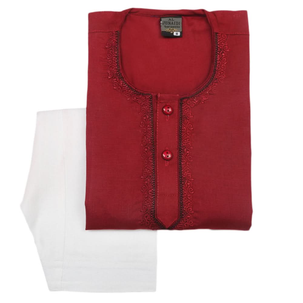 Newborn Boys Shalwar Suit - Maroon, Kids, Newborn Boys Shalwar Suits, Chase Value, Chase Value