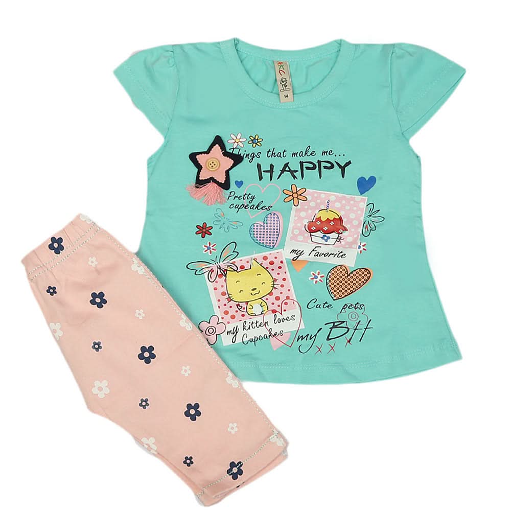 Girls Lycra Suit - Cyan, Kids, Girls Sets And Suits, Chase Value, Chase Value