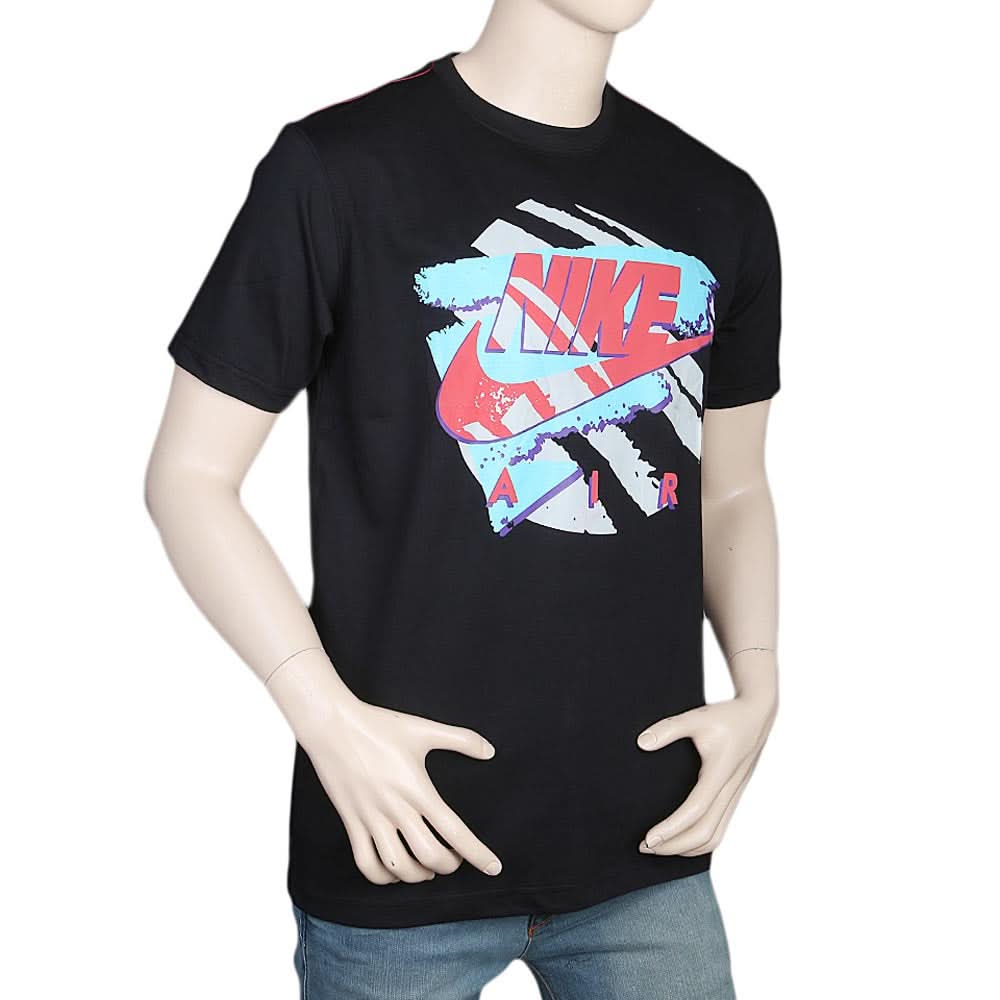 Men's Half Sleeves Round Neck T-Shirt - Black, Men, T-Shirts And Polos, Chase Value, Chase Value