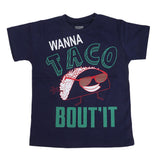 Boys Round Neck Half Sleeves T-Shirt - Navy Blue, Kids, Boys T-Shirts, Chase Value, Chase Value