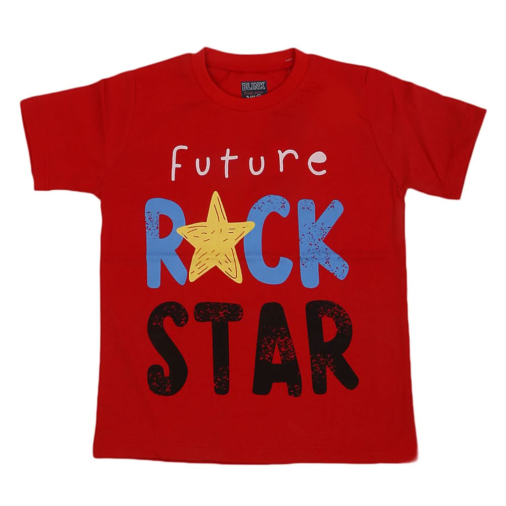 Boys Round Neck Half Sleeves T-Shirt - Maroon, Kids, Boys T-Shirts, Chase Value, Chase Value