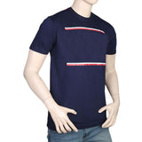 Men's Half Sleeves Round Neck T-Shirt - Navy Blue, Men, T-Shirts And Polos, Chase Value, Chase Value
