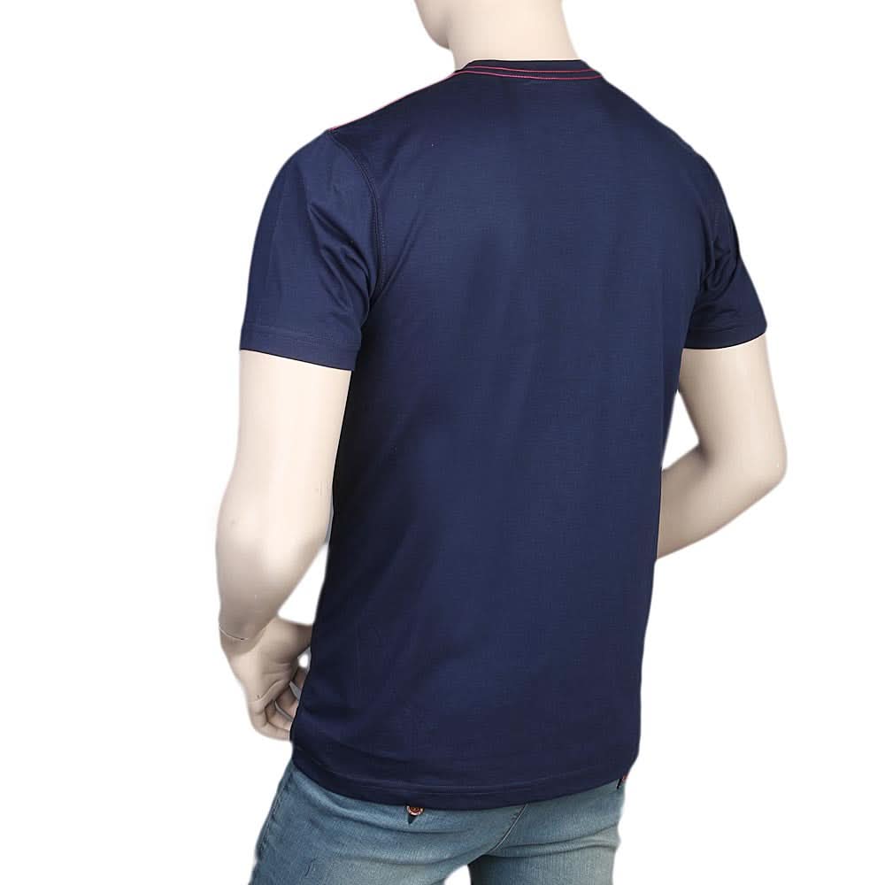 Men's Half Sleeves Round Neck T-Shirt - Navy Blue, Men, T-Shirts And Polos, Chase Value, Chase Value