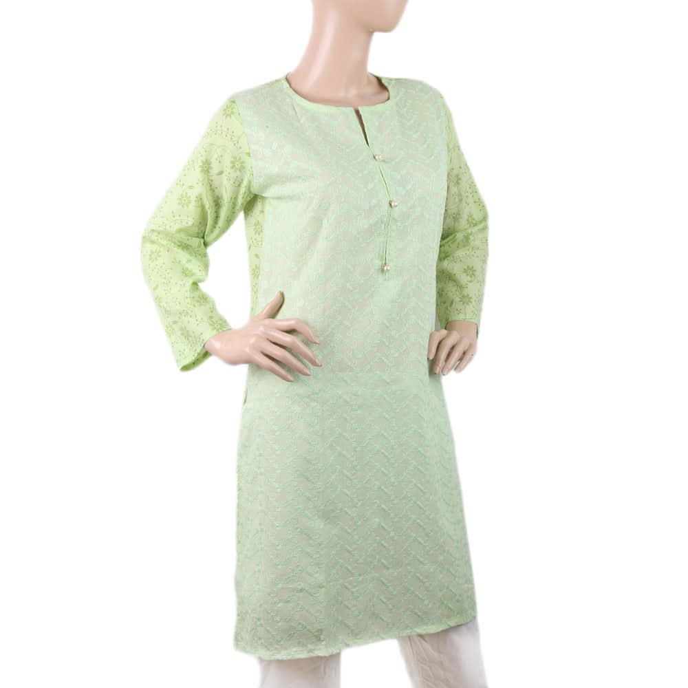 Women's Chicken Kurti - K - Light Green, Women, Ready Kurtis, Chase Value, Chase Value