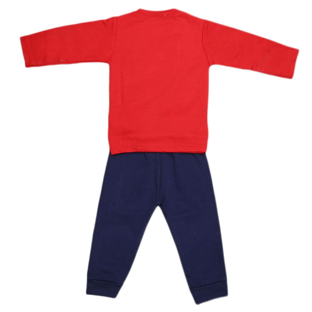 Boys Full Sleeves 2 Pcs Suit - Red, Kids, Boys Sets And Suits, Chase Value, Chase Value