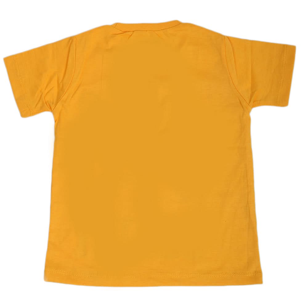 Boys Round Neck Half Sleeves T-Shirt - Yellow, Kids, Boys T-Shirts, Chase Value, Chase Value