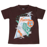 Boys Round Neck Half Sleeves T-Shirt - Brown, Kids, Boys T-Shirts, Chase Value, Chase Value
