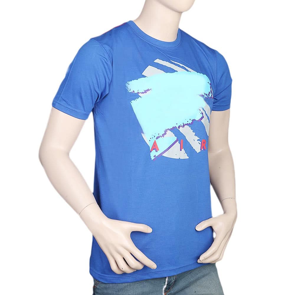 Men's Half Sleeves Round Neck T-Shirt - Royal Blue, Men, T-Shirts And Polos, Chase Value, Chase Value
