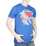 Men's Half Sleeves Round Neck T-Shirt - Royal Blue, Men, T-Shirts And Polos, Chase Value, Chase Value
