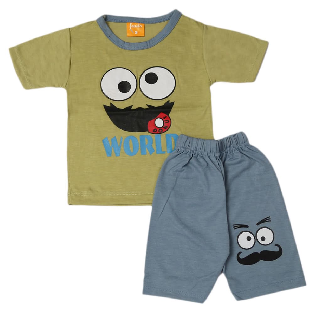 Boys Half Sleeves Suit - Green, Kids, Boys Sets And Suits, Chase Value, Chase Value