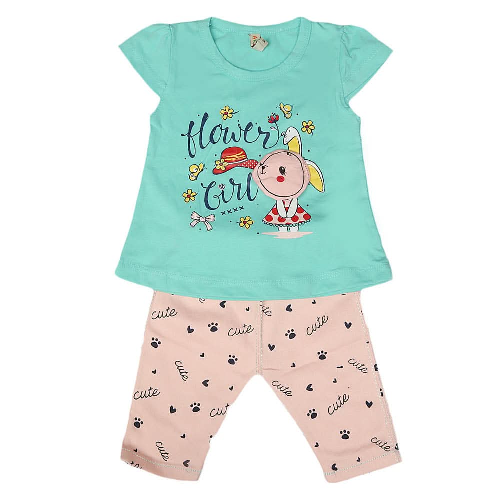 Girls Lycra Suit - Sea Green, Kids, Girls Sets And Suits, Chase Value, Chase Value