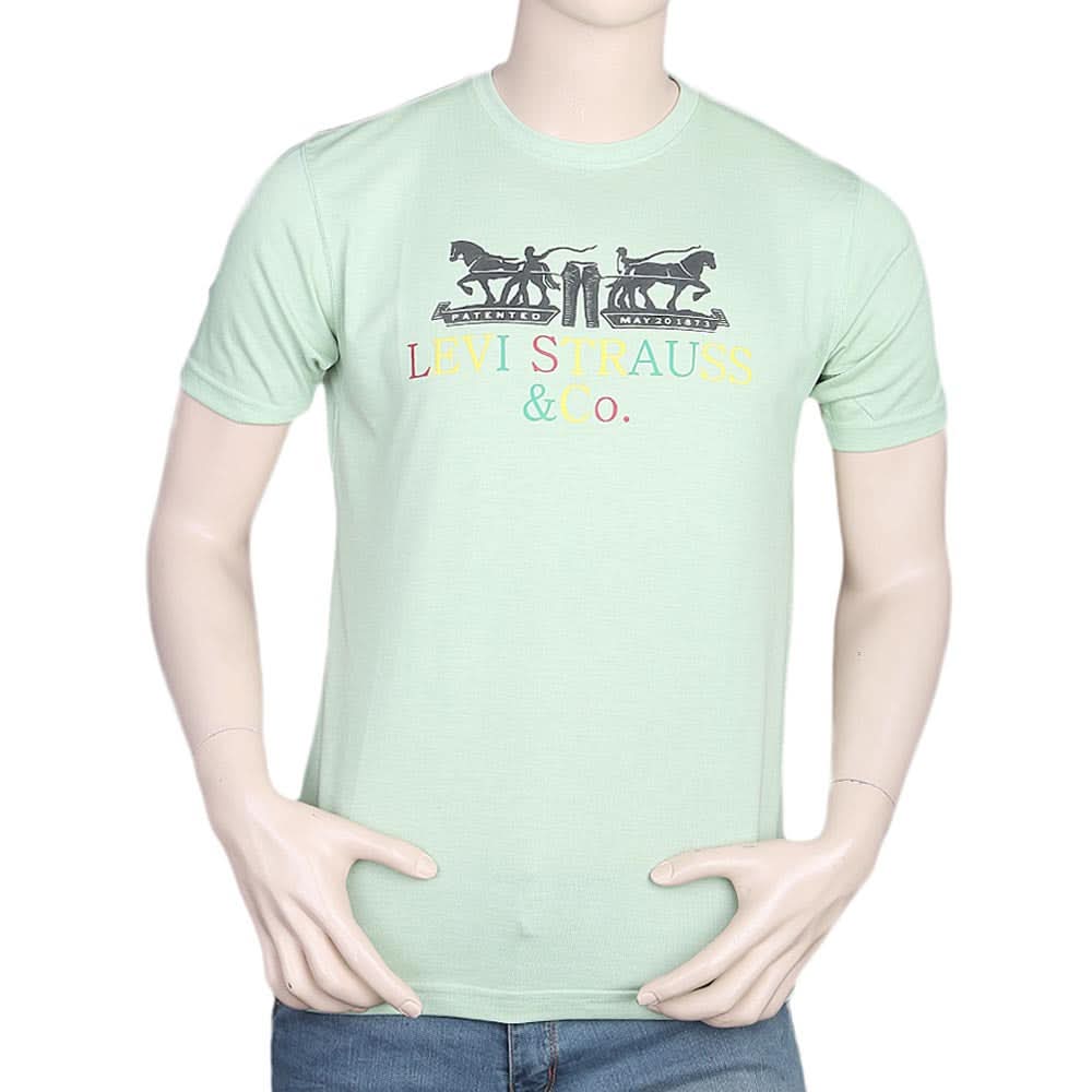 Men's Half Sleeves Round Neck T-Shirt - Green, Men, T-Shirts And Polos, Chase Value, Chase Value