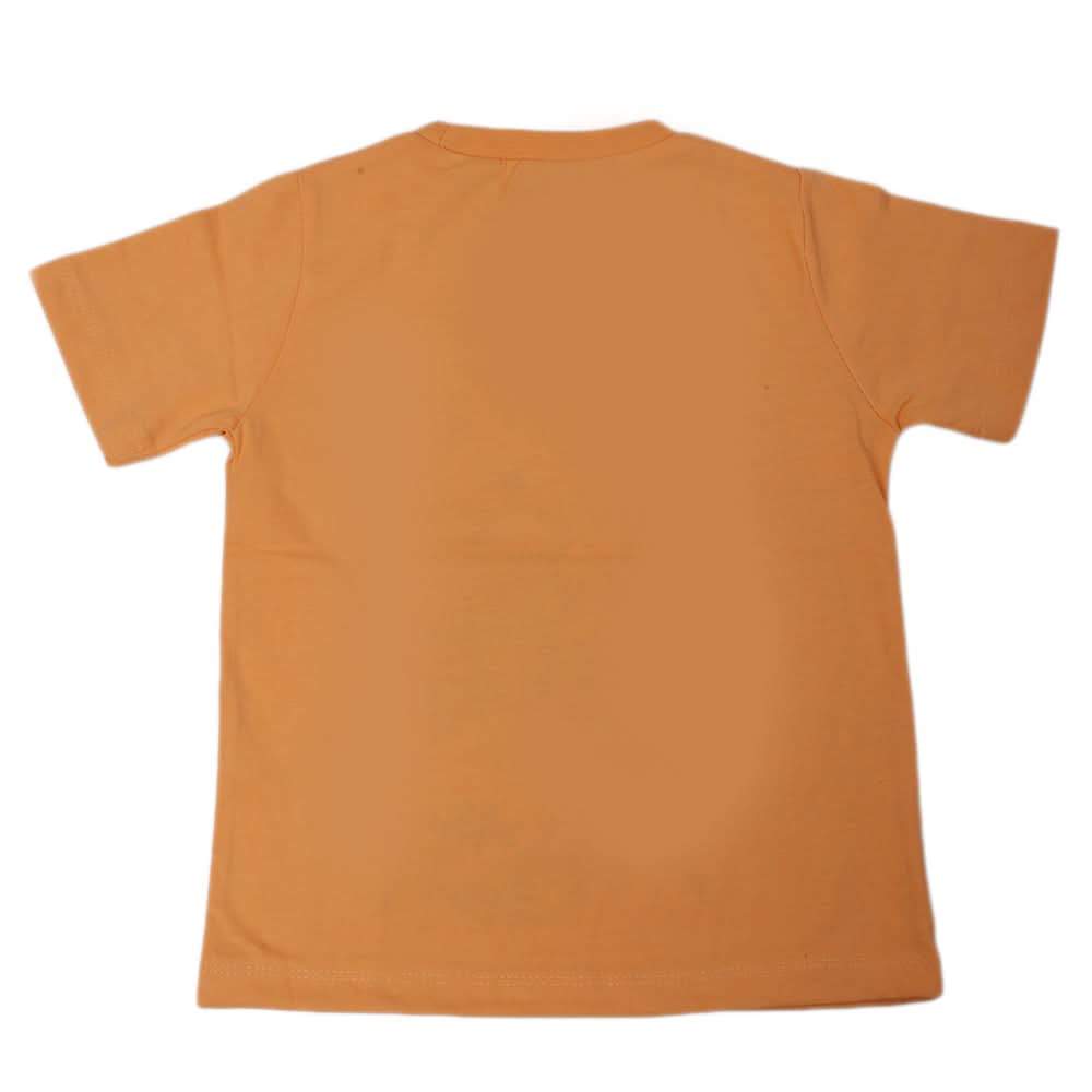 Boys Round Neck Half Sleeves T-Shirt - Mustard, Kids, Boys T-Shirts, Chase Value, Chase Value
