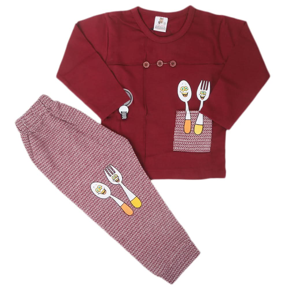 Boys Full Sleeves Suit - Maroon, Kids, Boys Sets And Suits, Chase Value, Chase Value