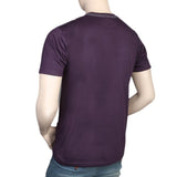 Men's Half Sleeves Round Neck T-Shirt - Purple, Men, T-Shirts And Polos, Chase Value, Chase Value