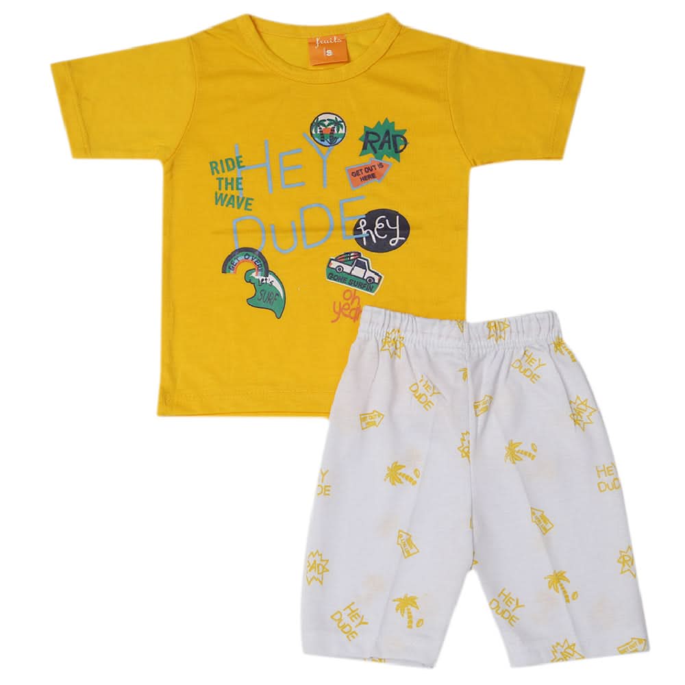 Boys Half Sleeves Suit - Yellow, Kids, Boys Sets And Suits, Chase Value, Chase Value