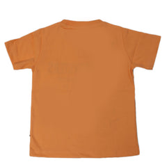 Boys Round Neck Half Sleeves T-Shirt - Peach, Kids, Boys T-Shirts, Chase Value, Chase Value