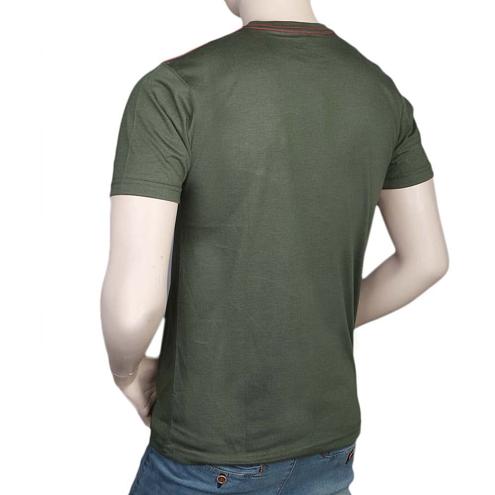 Men's Half Sleeves Round Neck T-Shirt - Green, Men, T-Shirts And Polos, Chase Value, Chase Value
