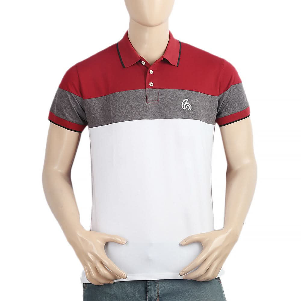 Men's Half Sleeves Polo T-Shirt - Maroon, Men, T-Shirts And Polos, Chase Value, Chase Value