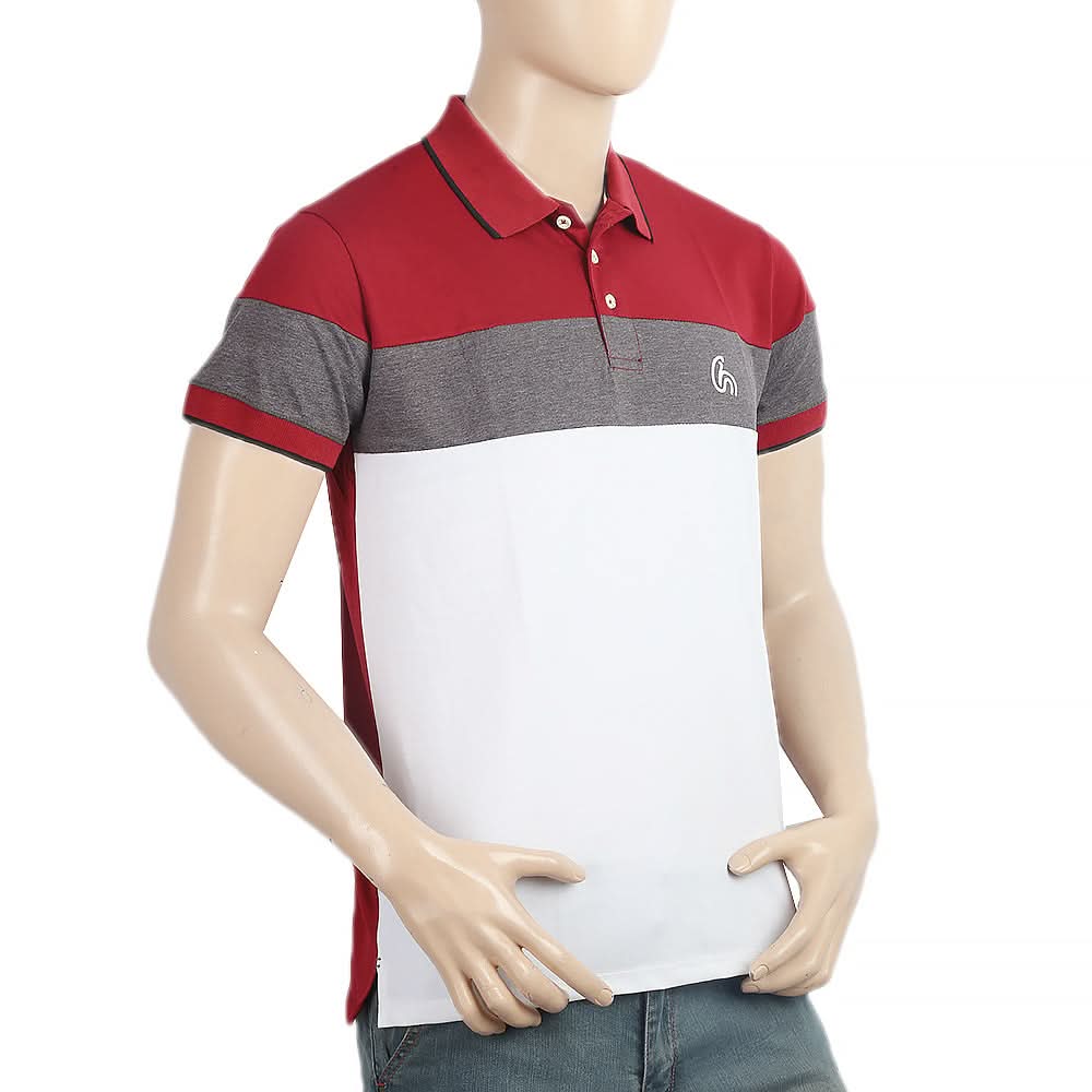 Men's Half Sleeves Polo T-Shirt - Maroon, Men, T-Shirts And Polos, Chase Value, Chase Value