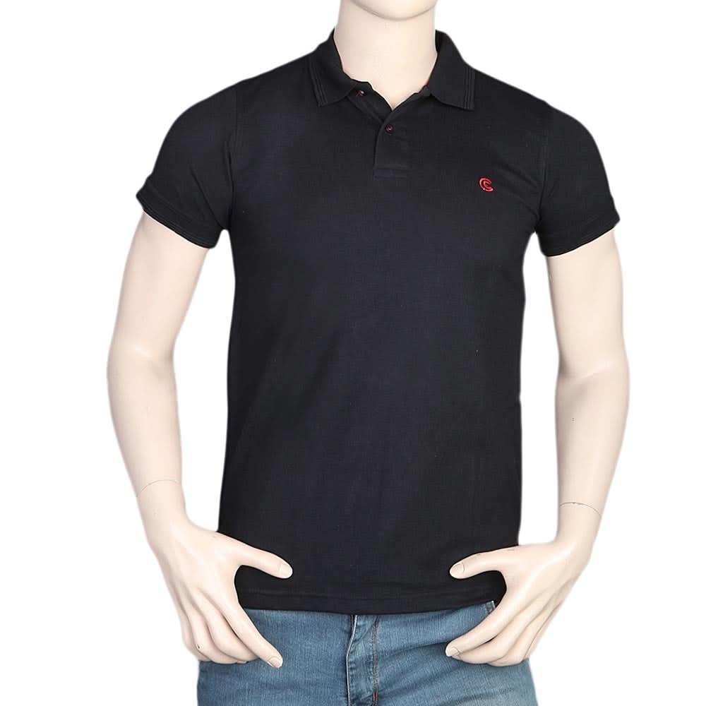 Men's Half Sleeves Polo T-Shirt - Black, Men, T-Shirts And Polos, Chase Value, Chase Value