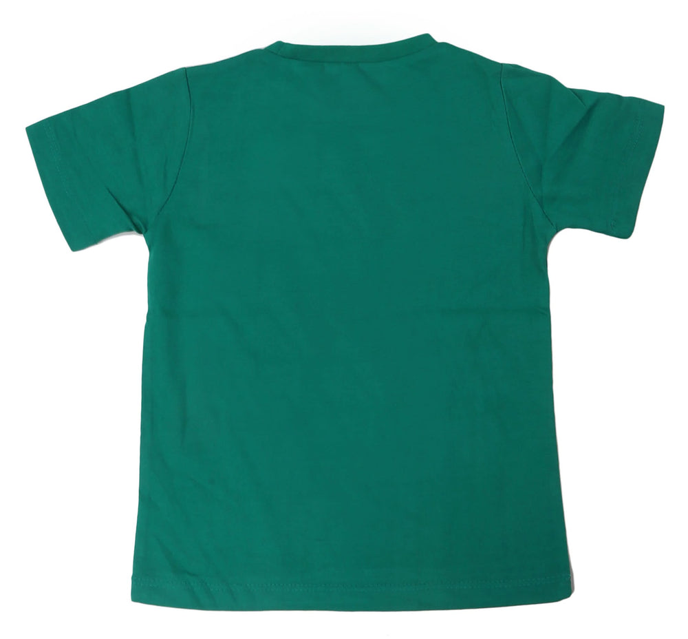 Boys Round Neck Half Sleeves T-Shirt - Dark Green, Kids, Boys T-Shirts, Chase Value, Chase Value