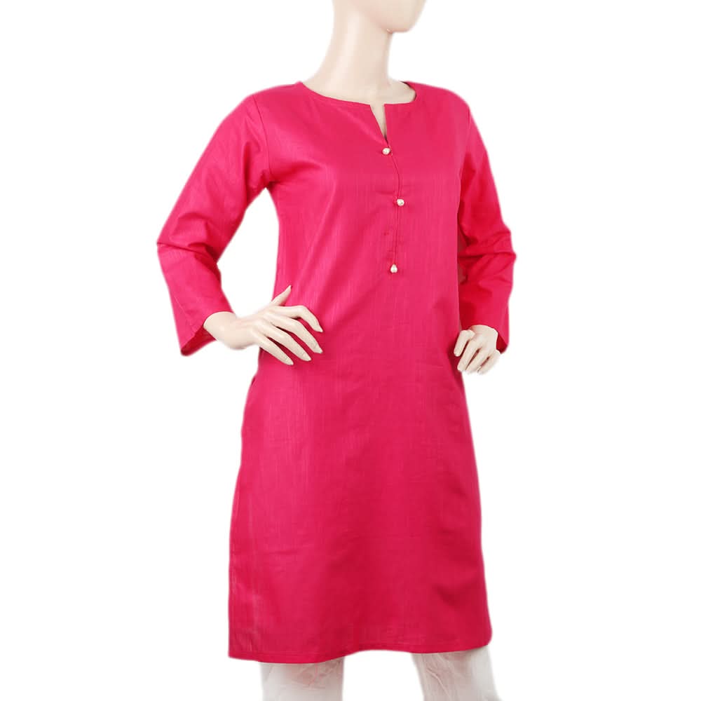 Women's Khaddar Kurti - A - Pink, Women, Ready Kurtis, Chase Value, Chase Value