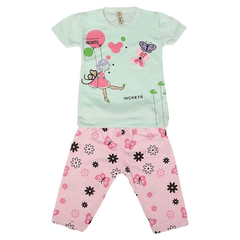 Girls Lycra Suit - Cyan, Kids, Girls Sets And Suits, Chase Value, Chase Value