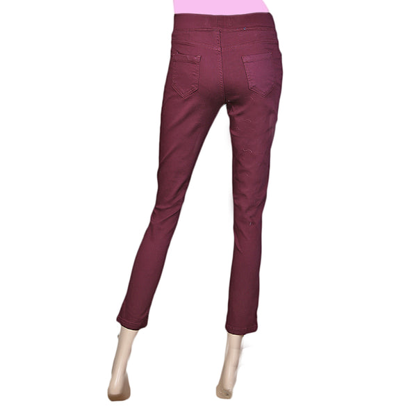 Women's Jegging - Maroon, Women, Pants & Tights, Chase Value, Chase Value
