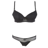 Women's Foam Bra & Panty Set - Black, Women, Bra And Panty Sets, Chase Value, Chase Value