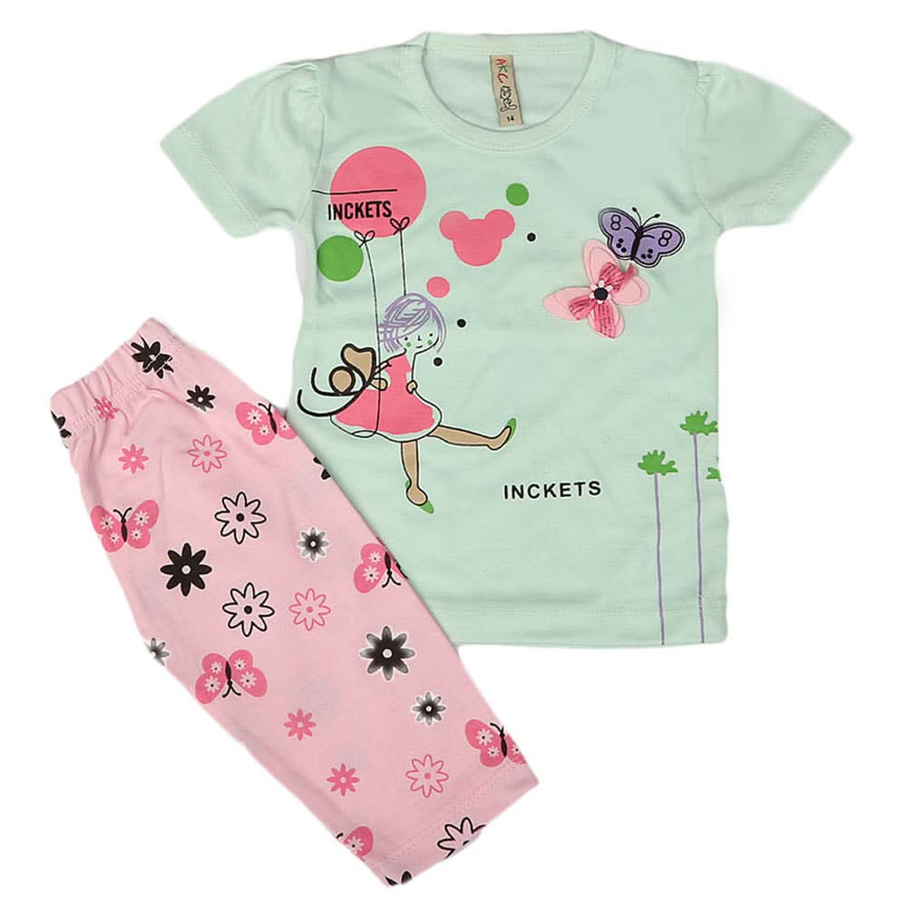 Girls Lycra Suit - Cyan, Kids, Girls Sets And Suits, Chase Value, Chase Value