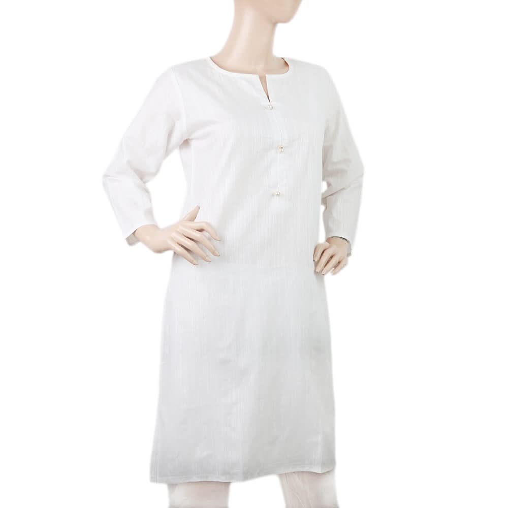 Women's Khaddar Kurti - A - White, Women, Ready Kurtis, Chase Value, Chase Value