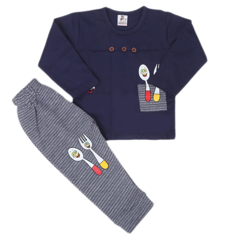 Boys Full Sleeves Suit - Navy Blue, Kids, Boys Sets And Suits, Chase Value, Chase Value
