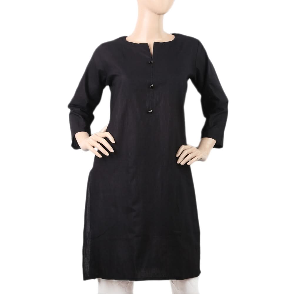 Women Khaddar Kurti - A - Black, Women, Ready Kurtis, Chase Value, Chase Value