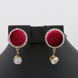 Women's Earrings - Maroon, Women, Earrings & Tops, Chase Value, Chase Value
