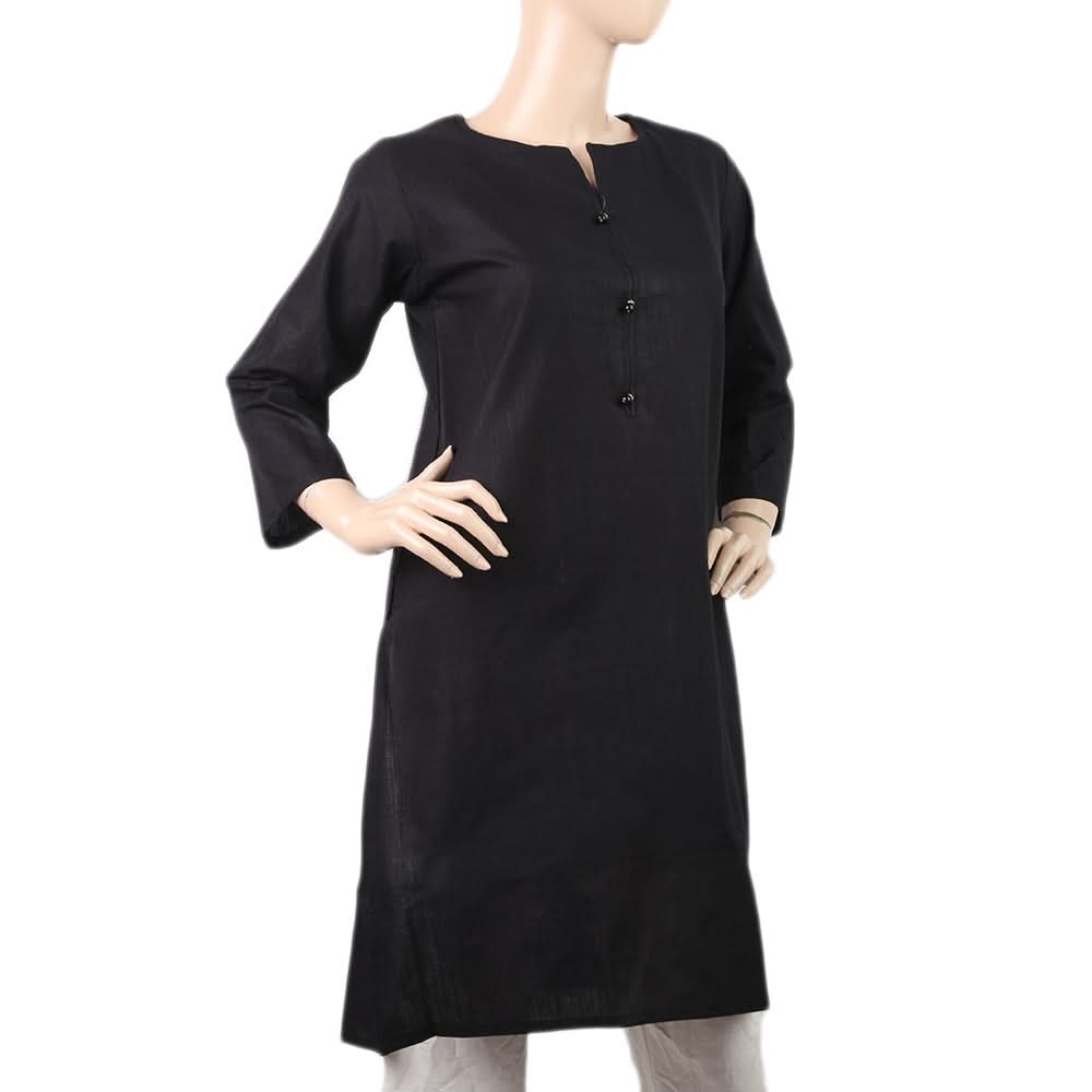 Women Khaddar Kurti - A - Black, Women, Ready Kurtis, Chase Value, Chase Value