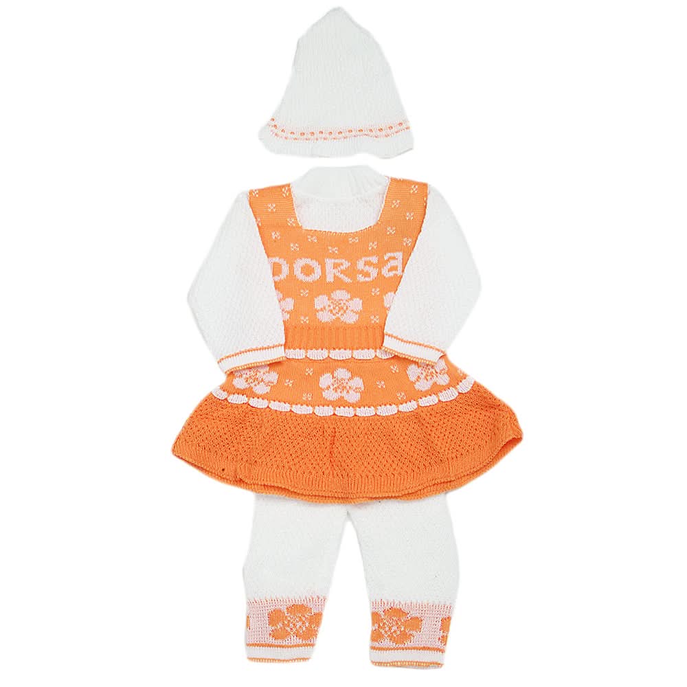Newborn Girls Irani Suit - Orange, Kids, NB Girls Sets And Suits, Chase Value, Chase Value