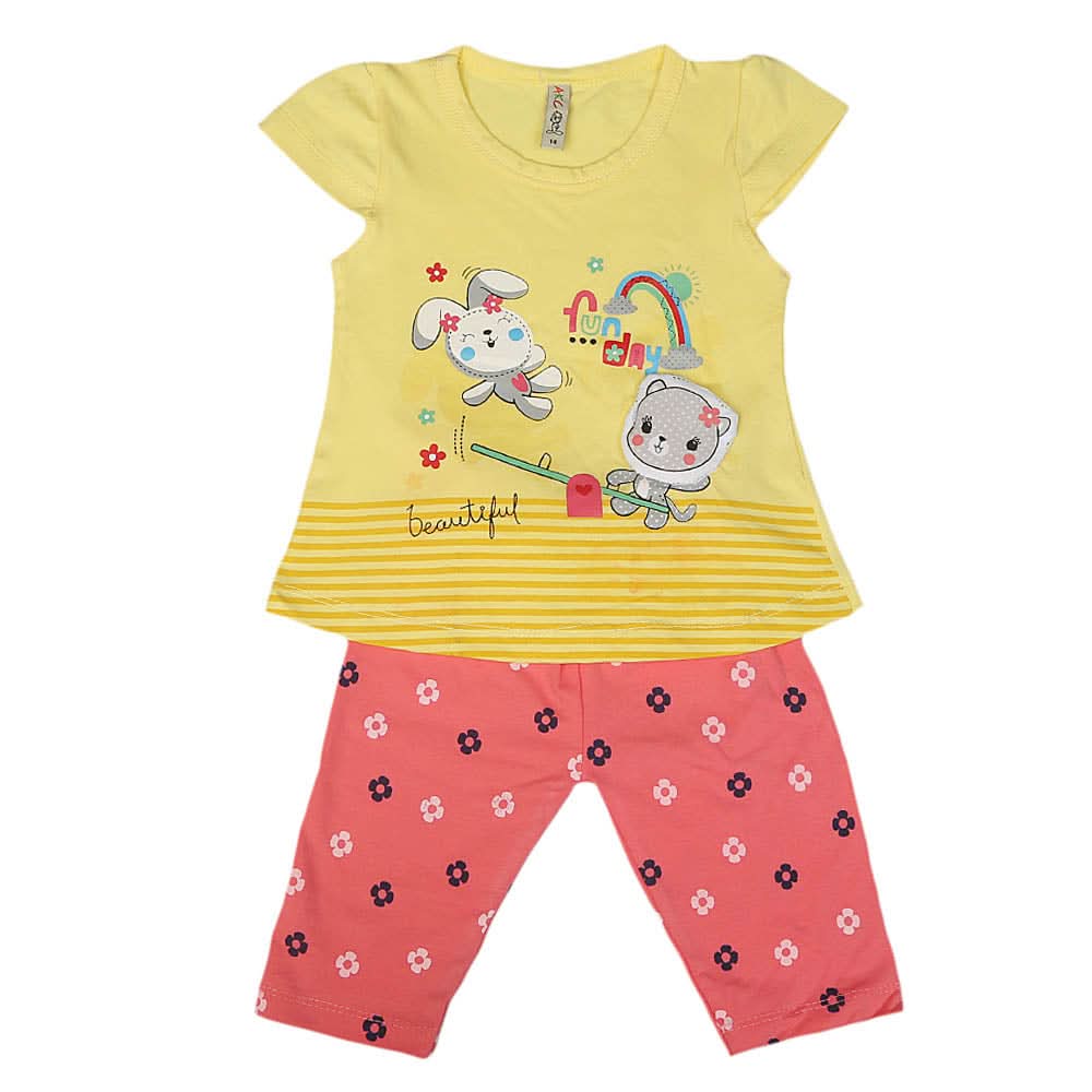 Girls Lycra Suit - Yellow, Kids, Girls Sets And Suits, Chase Value, Chase Value