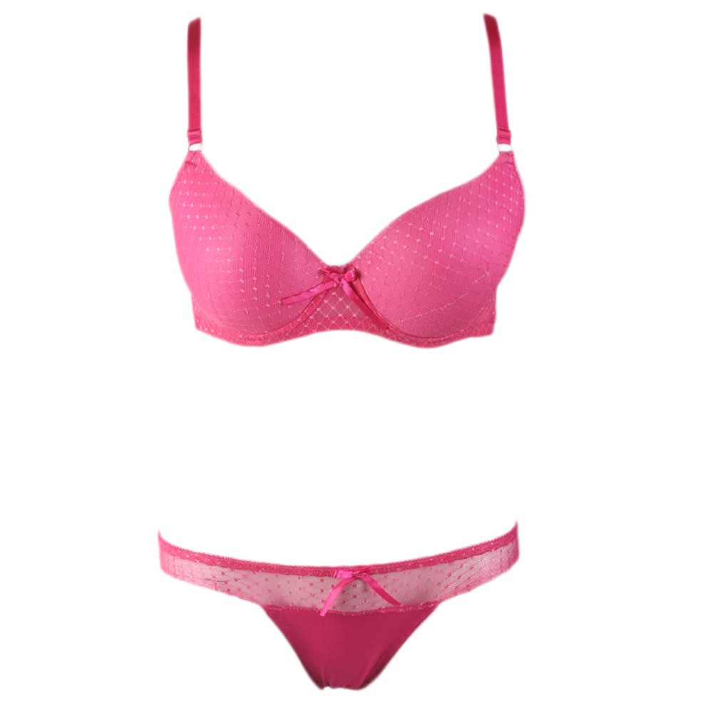 Women's Foam Bra & Panty Set - Pink, Women, Bra And Panty Sets, Chase Value, Chase Value