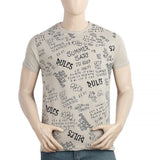 Men's Half Sleeves Round Neck T-Shirt - Beige, Men, T-Shirts And Polos, Chase Value, Chase Value